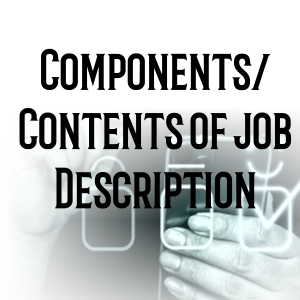 Components/Contents of job Description