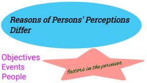Reasons of Persons’ Perceptions Differ