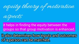 Equity Theory of Motivation aspects