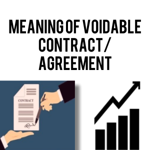 MEANING OF VOIDABLE CONTRACT/ AGREEMENT